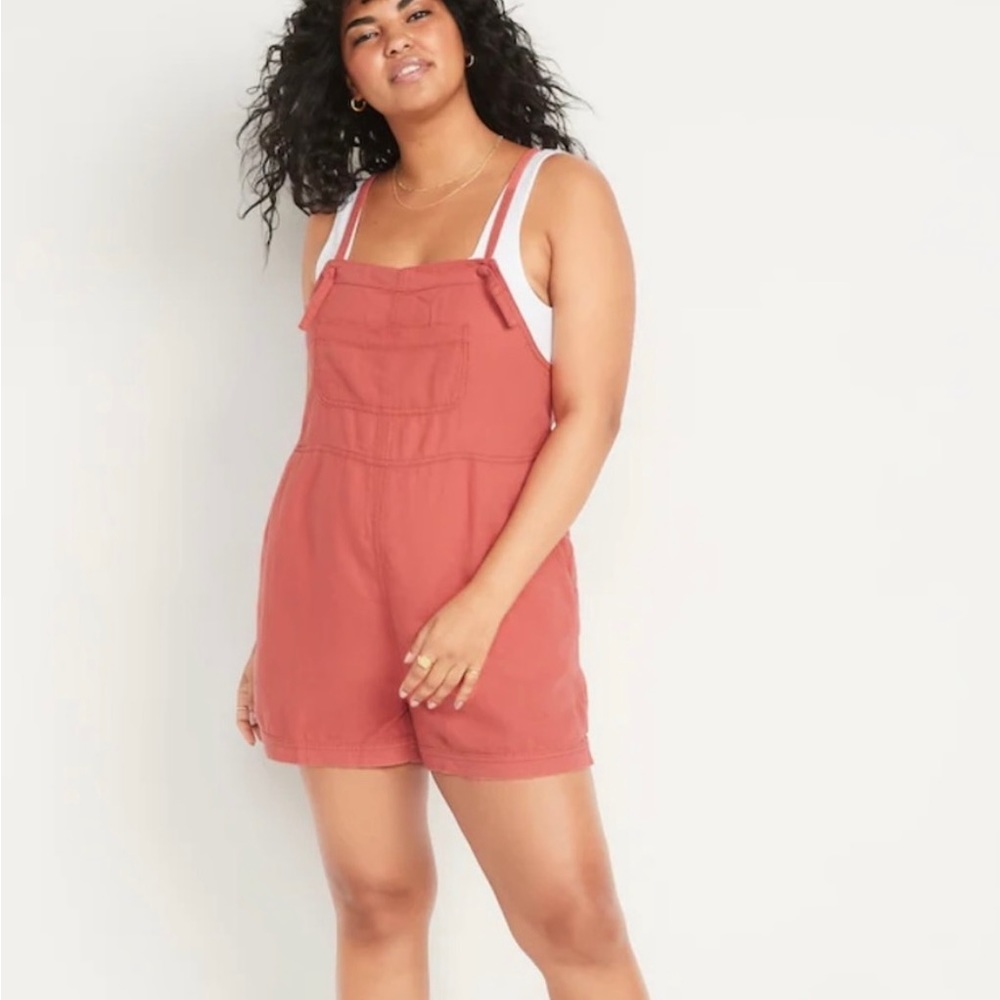 NWT Old Navy Sleeveless Linen-Blend Utility Romper